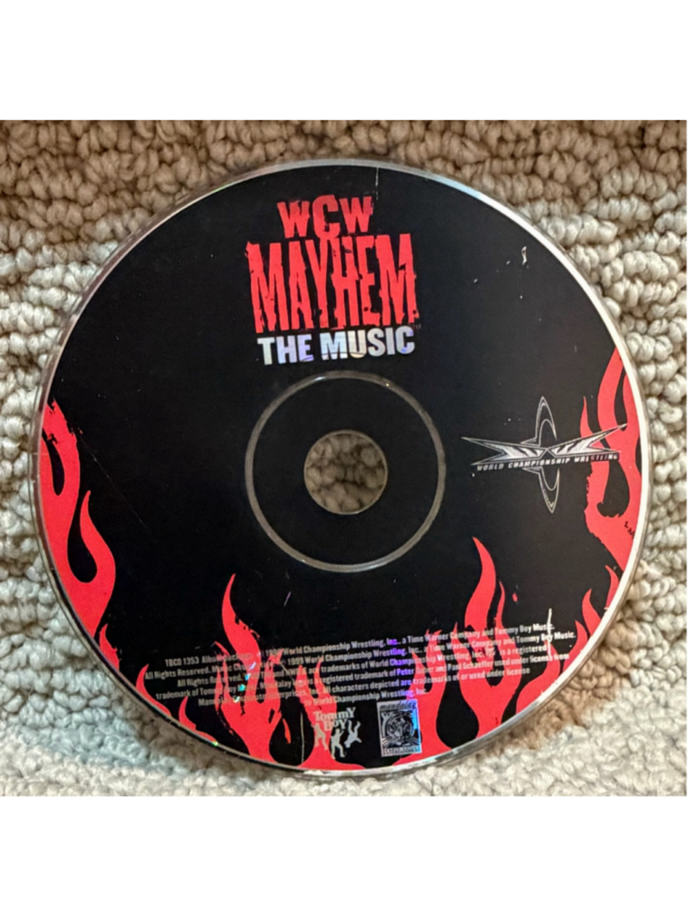 WCW Mayhem The Music CD Soundtrack Black Red One Size